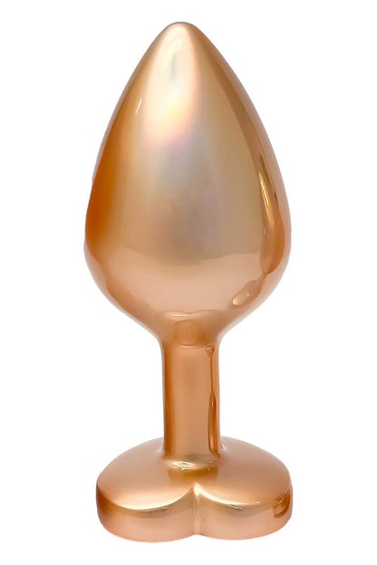 3-Korek analny Gleaming Love złoty matowy średni-3