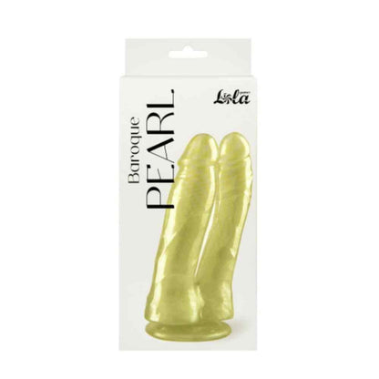 1-Podwójne dildo perłowe Pearl realistyczne z przyssawką 17 cm-1
