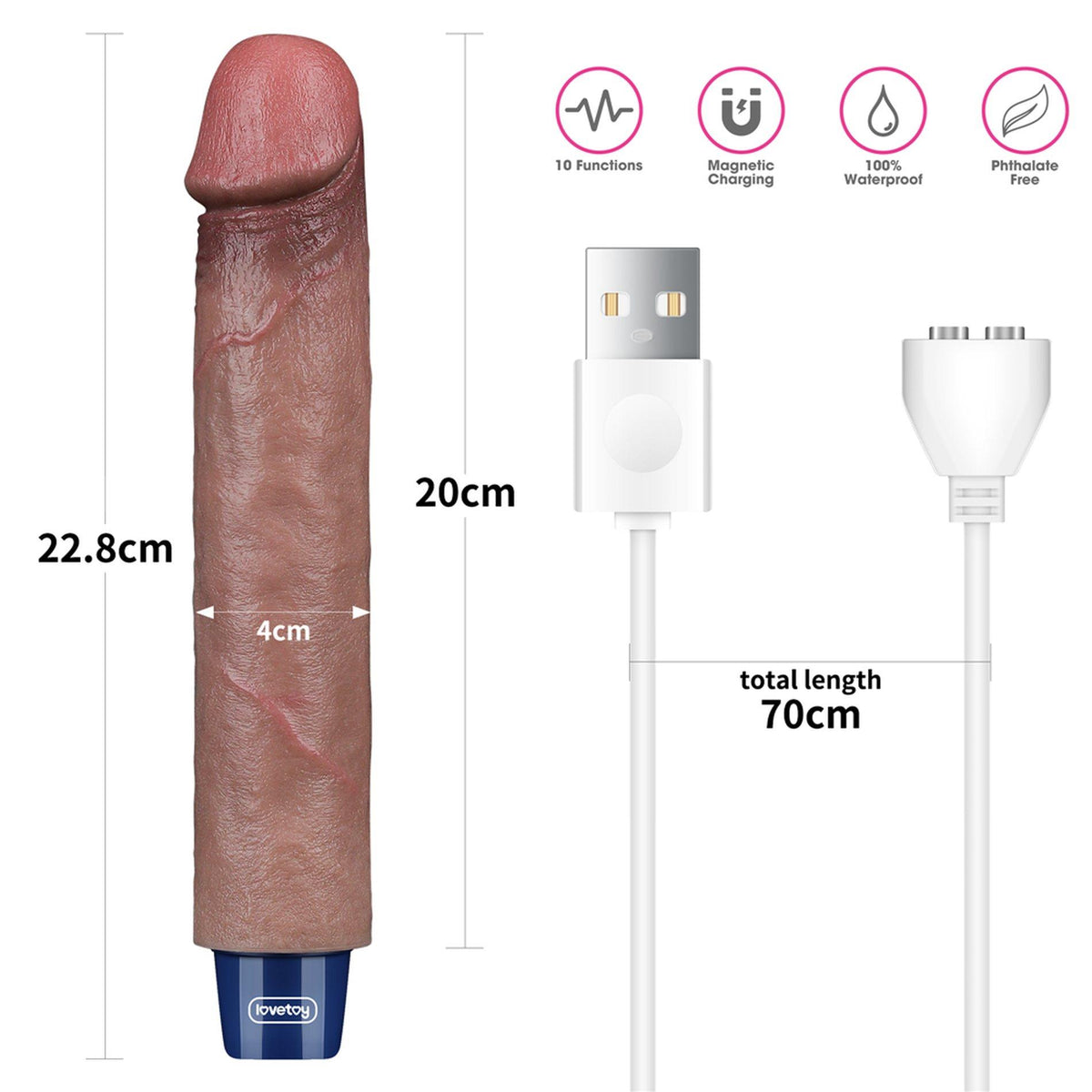 2-9" REAL SOFTEE Rechargeable Silicone Vibrating Dildo-2