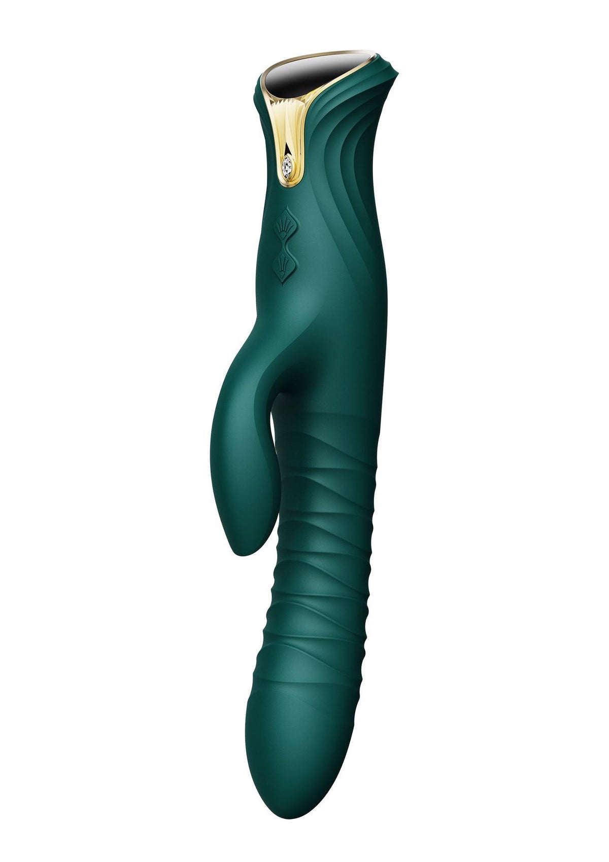 4-Wibrator króliczek Mose thrusting z podgrzewaniem zielony 25.8 cm-4