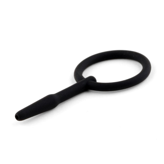 1-Silikonowy plug do penisa z kanałem HeavyFun 8,5 cm-1