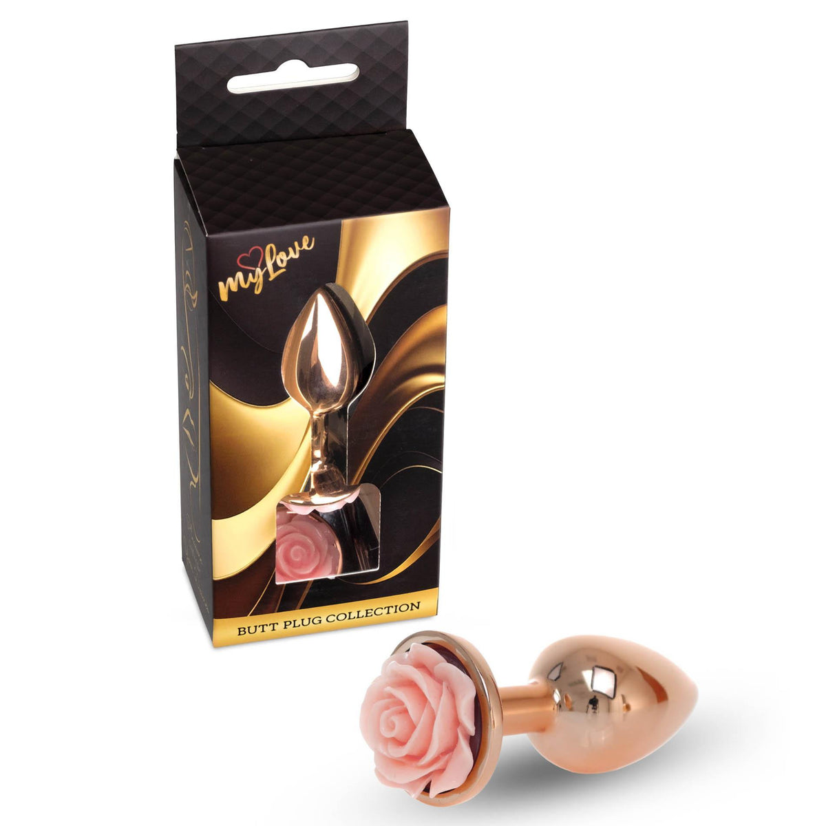 4-Biżuteria analna stalowa Rose Peach MyLove Toys 7 cm-4