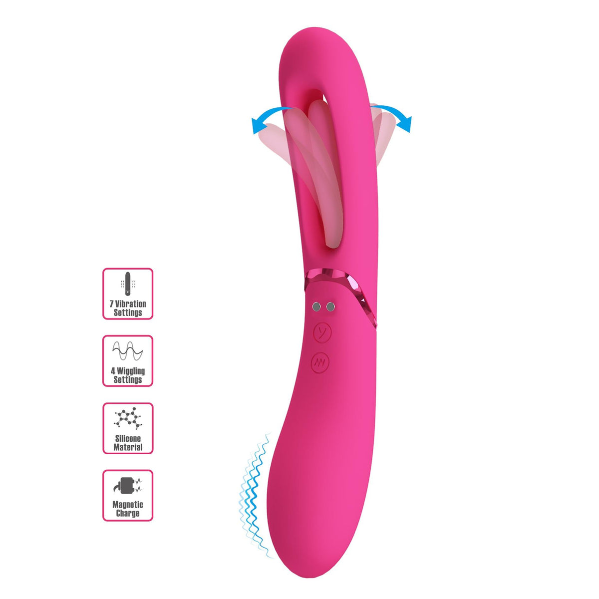 3-Wibrator punktu G Romance Lexie 7 wibracji 4 kołysania USB-3