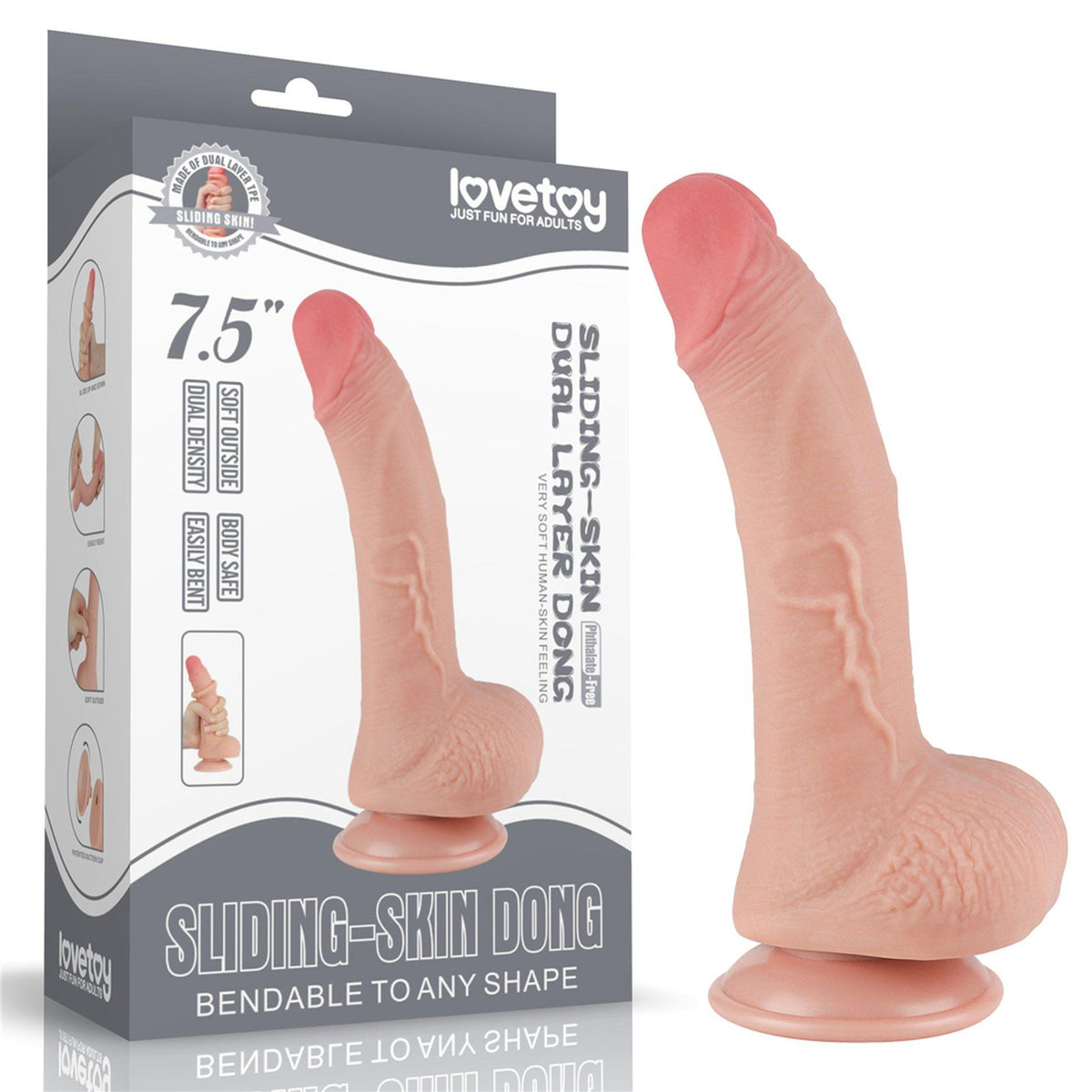 4-7.5'' Sliding Skin Dual Layer Dong Flesh-4