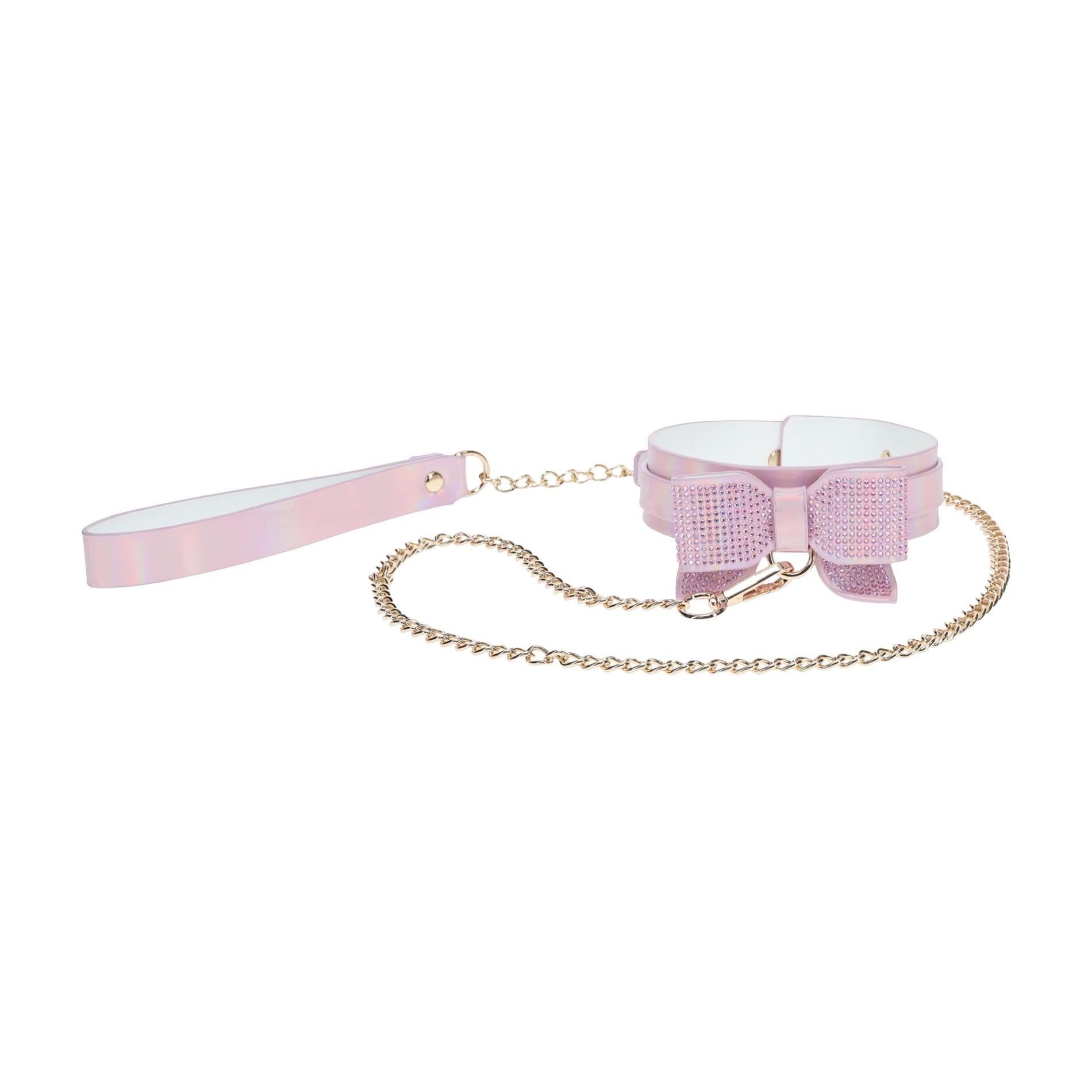 4-Paris Collection - Collar with Leash - Pink-4
