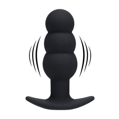 3-Wibrujący korek analny Tri Bulb silikonowy Levelz czarny USB-3