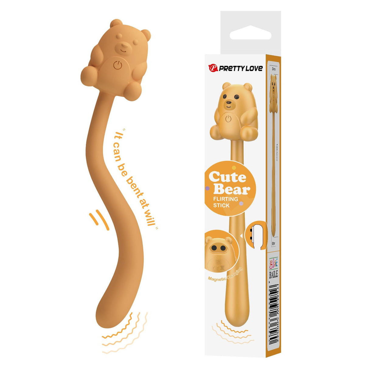 3-Stymulator łechtaczki Cute Bear Pretty Love 7 wibracji silikonowy USB-3