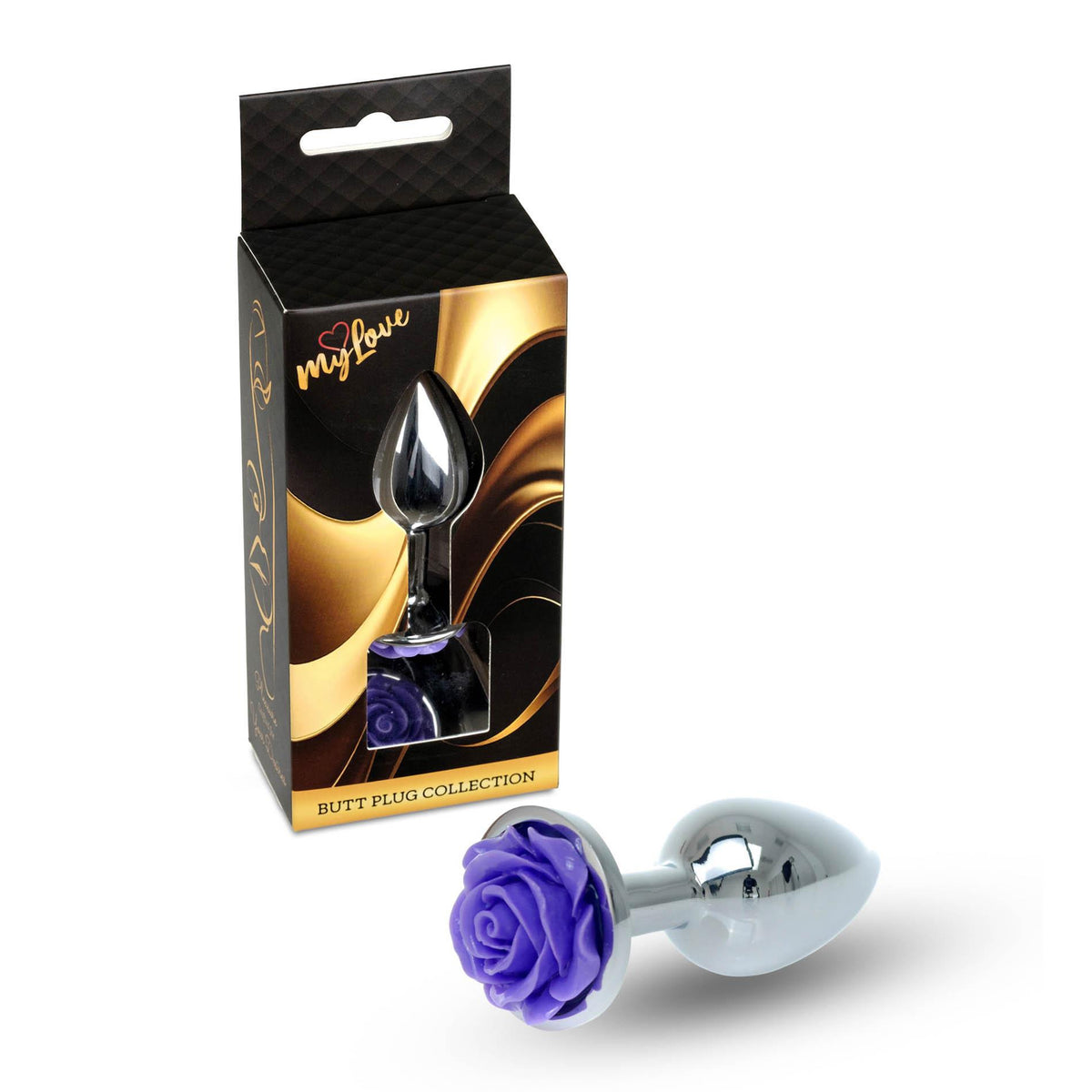 6-MyLove Toys - Jewellery Silver PLUG ROSE- Purple-6