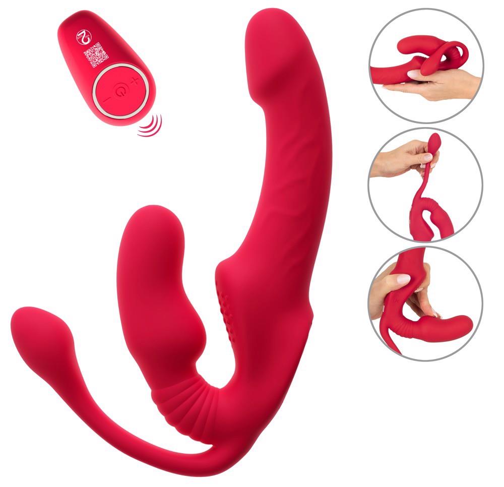 1-Wibrator strap on potrójny You2Toys USB 23 cm-1