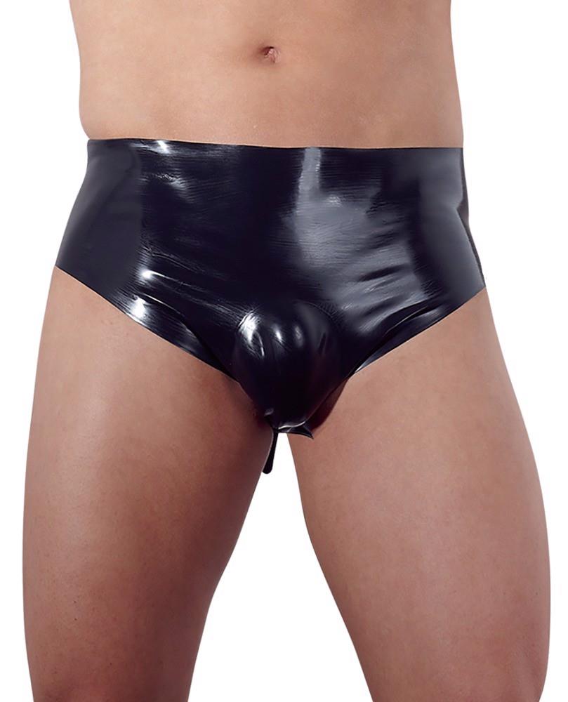 5-Men's Latex Briefs with Plug M-5