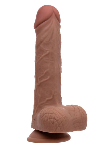 2-Wibrator realistyczny Thrusting Jack Hammer Calexotics karmelowy 21 cm-2