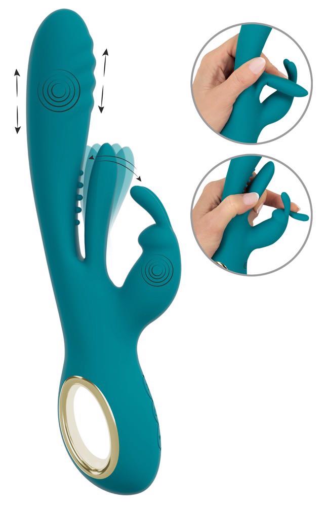 1-Wibrator króliczek Sweet Smile z ruchem posuwistym USB 25 cm-1