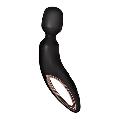 2-Masażer wibracyjny Satisfyer Wanderland XXL czarny różowe złoto 30 cm USB-2