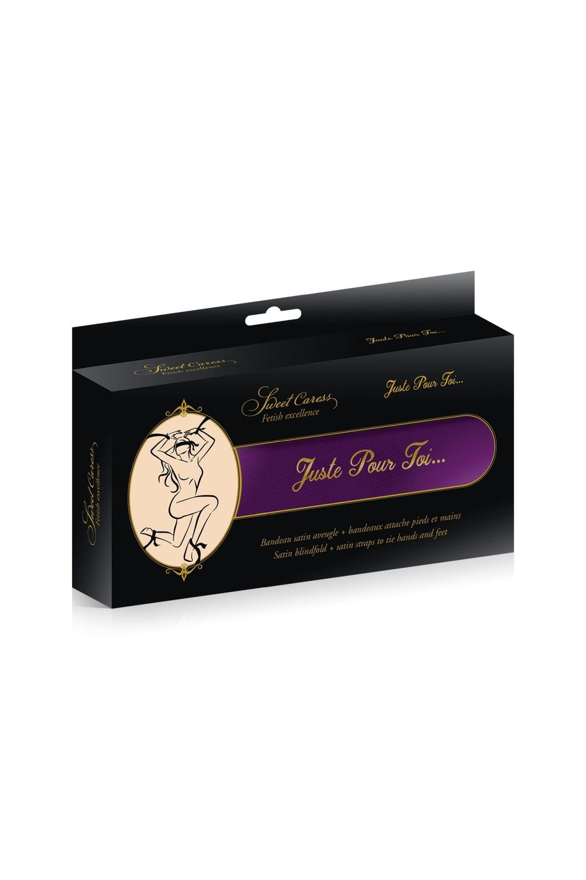 2-Zestaw 5 fioletowych opasek satynowych Sweet Caress-2