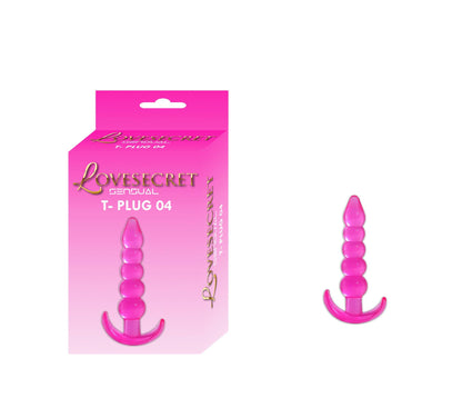 2-Korek analny Lovesecret T Plug 04 różowy 12 cm-2