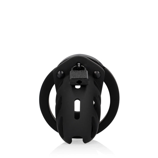 1-Pas cnoty silikonowy ManCage Model 23 czarny 6,5 cm-1