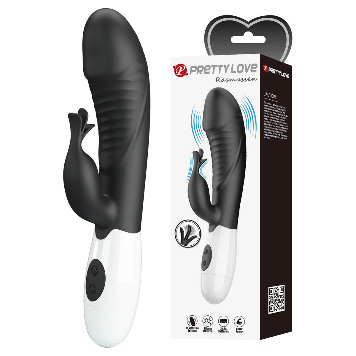 1-Pretty Love Rasmussen Dual Vibrator (Black Edition)-1