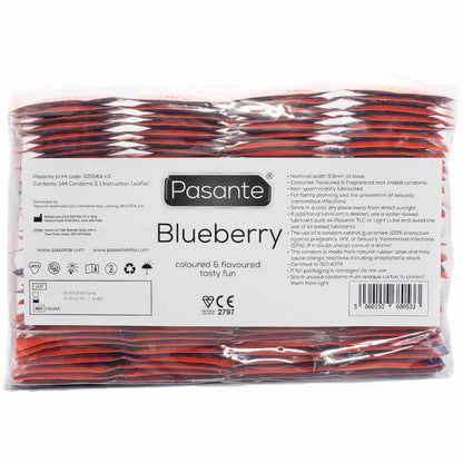 2-Prezerwatywy jagodowe Pasante Blueberry Blast fioletowe 144 szt-2