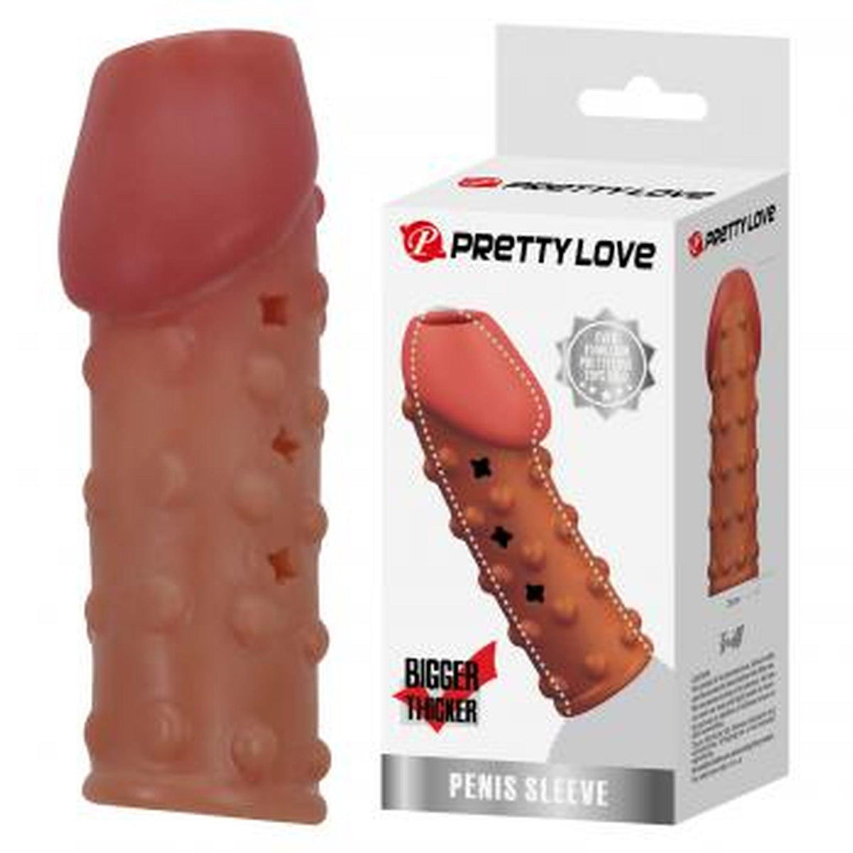 1-Nakładka przelotowa na penisa Pretty Love TPR wodoodporna-1
