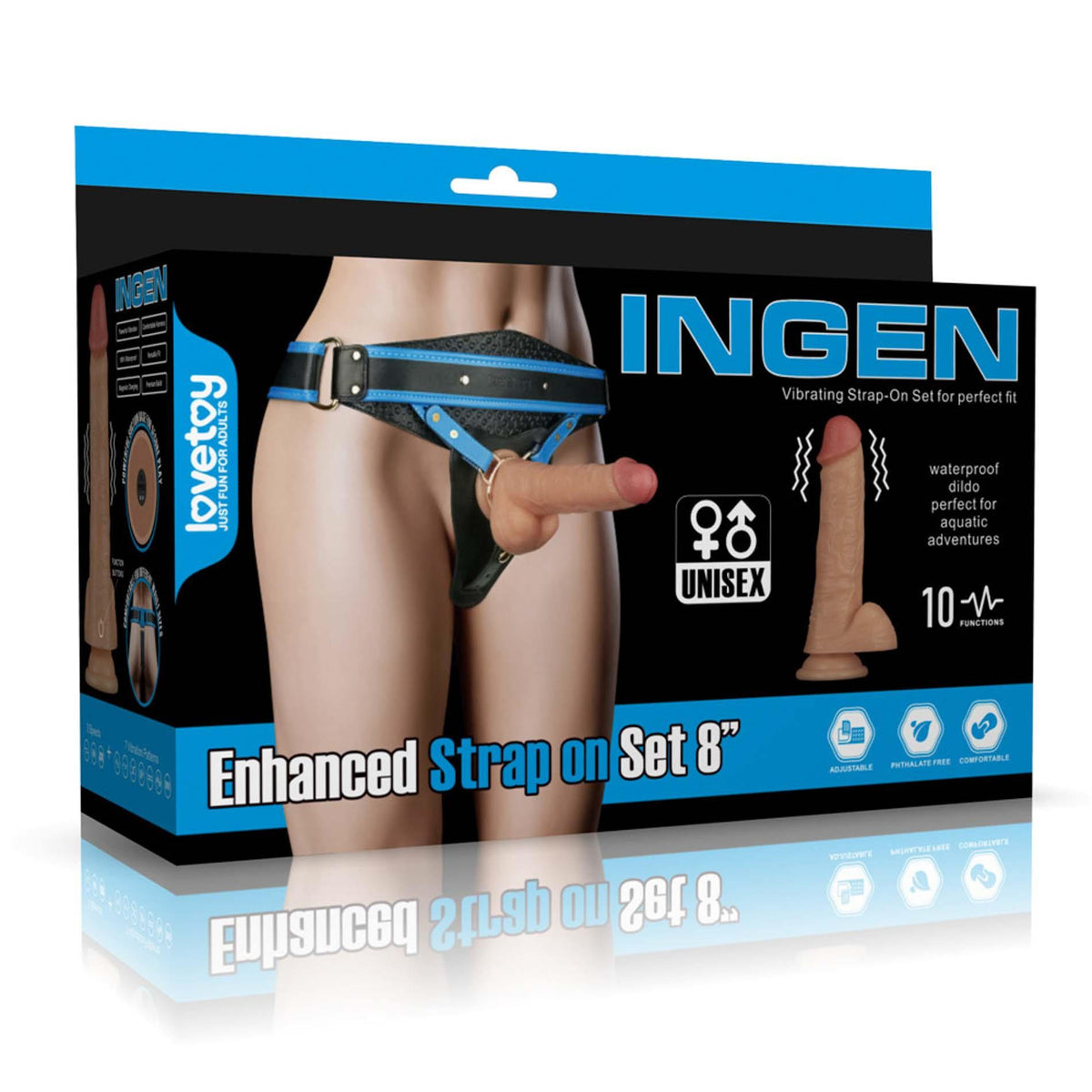 17-Vibrating Enhanced Strap on Set 8'' L/XL/2XL-17