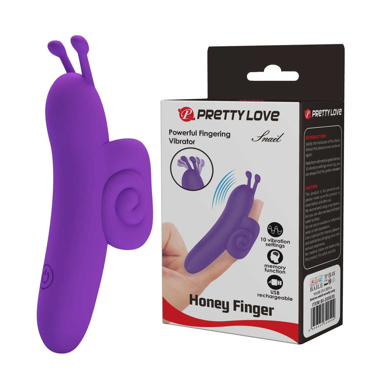 4-Wibrator na palec silikonowy Pretty Love Snail USB 10 funkcji-4