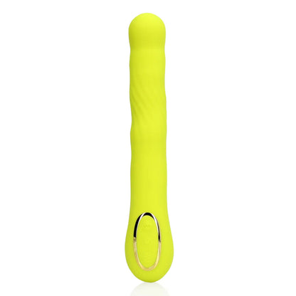 1-Wibrator punktu G Loveline z ruchomą końcówką limonkowy 24 cm-1