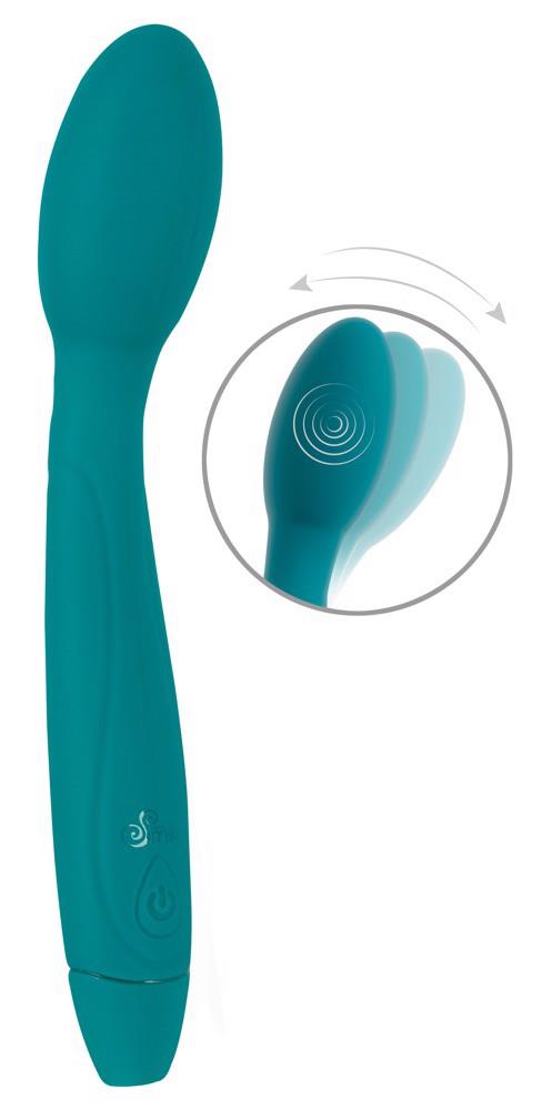 1-Wibrator Sweet Smile z ruchomą główką silikonowy USB 18 cm-1
