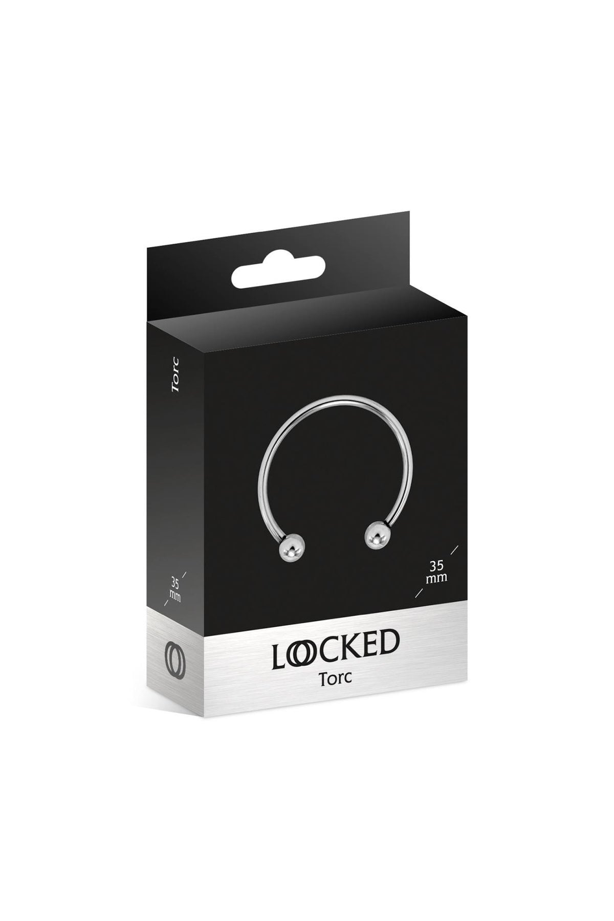 1-Pierścień torc na żołądź ze stali nierdzewnej Locked 35 mm-1