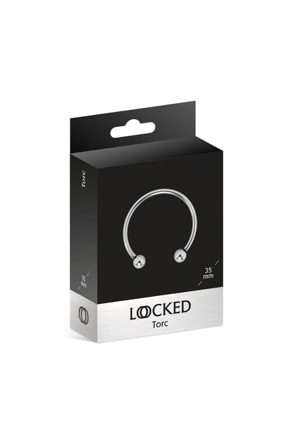 1-Pierścień torc na żołądź ze stali nierdzewnej Locked 35 mm-1