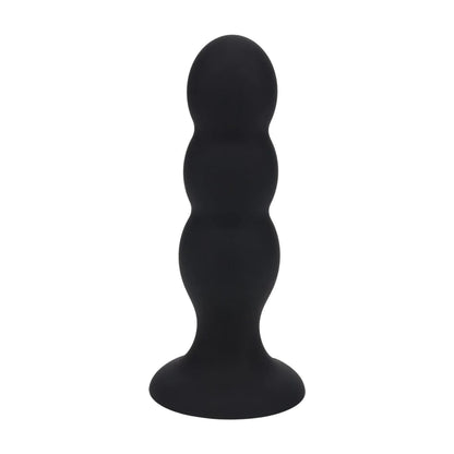 1-Korek analny potrójny z grzechotką Levelz silikonowy L czarny 13,5cm-1