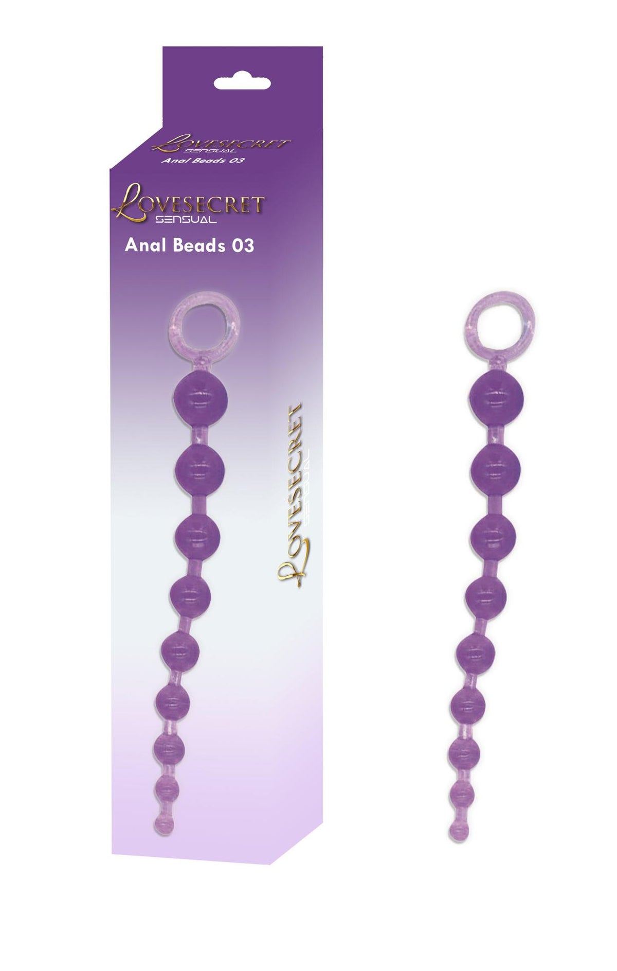 2-Koraliki analne silikonowe Lovesecret fioletowe 30 cm-2