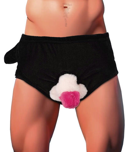 2-Majtki z nadmuchiwanym pluszowym penisem Orion czarne uniwersalne-2