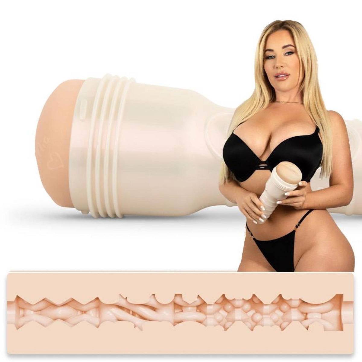 2-Realistyczny masturbator Fleshlight Savannah Bond beżowy 25 cm-2
