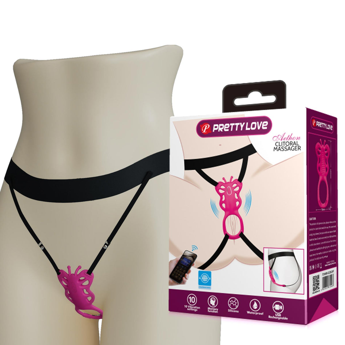 2-Stymulator łechtaczki Pretty Love Aethon silikonowy z aplikacją USB 15,5 cm-2