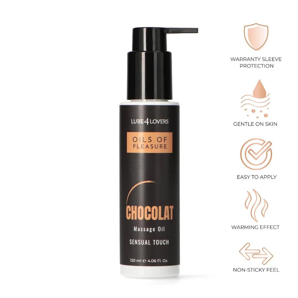 1-Olejek do masażu czekoladowy rozgrzewający Oils of Pleasure 120 ml-1