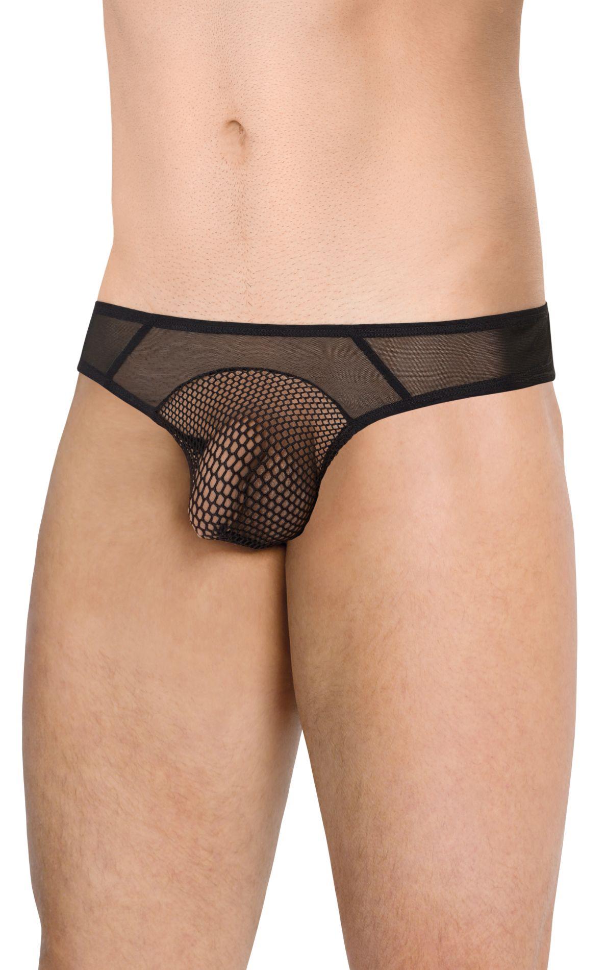 2-Stringi męskie wycięte SoftLine 4525 czarne M/L-2