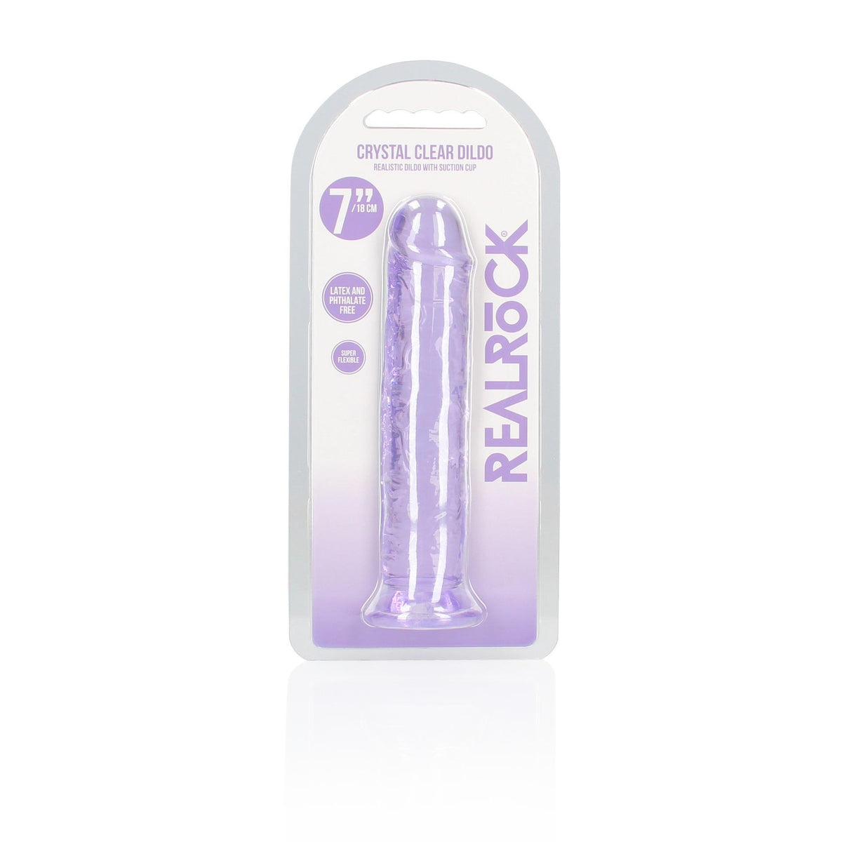2-Przezroczyste realistyczne dildo z przyssawką RealRock 18 cm-2