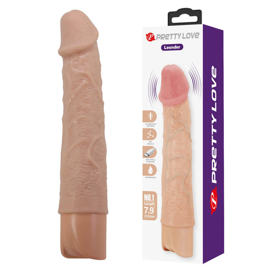 2-Realistyczny wibrator dildo Pretty Love Leander USB-2