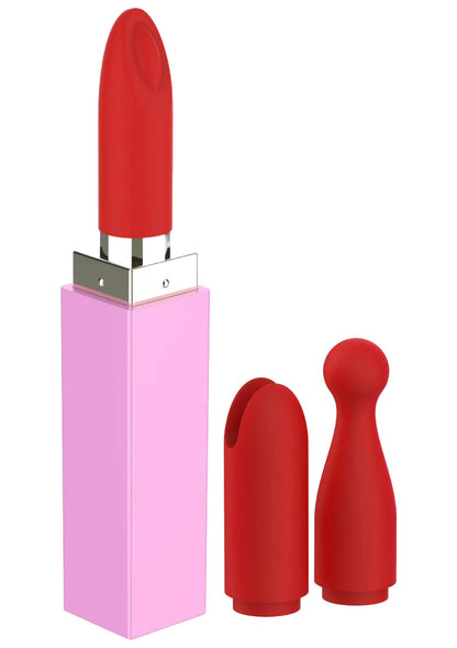 4-Wibrator szminka Xocoon Sealed With A Kiss różowy 11 cm USB-4