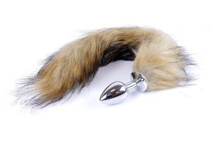 4-Wtyczka analna z kitą lisa HeavyFun brązowa XL 6.5 cm-4