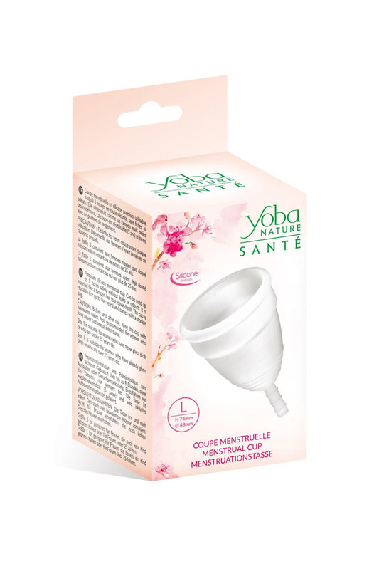 2-Kubeczek menstruacyjny Yoba silikonowy biały L 77 mm-2