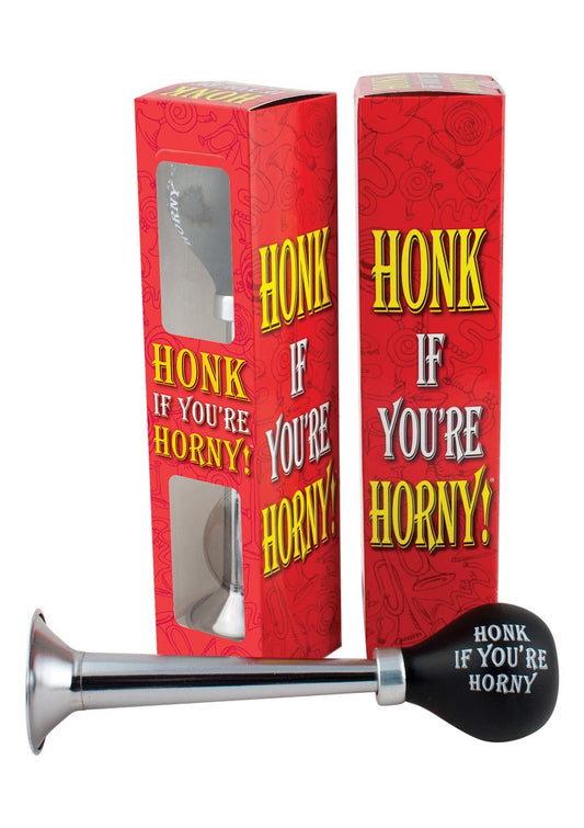 1-Trąbka metalowa Horn Honk If You Are Horny różowa-1