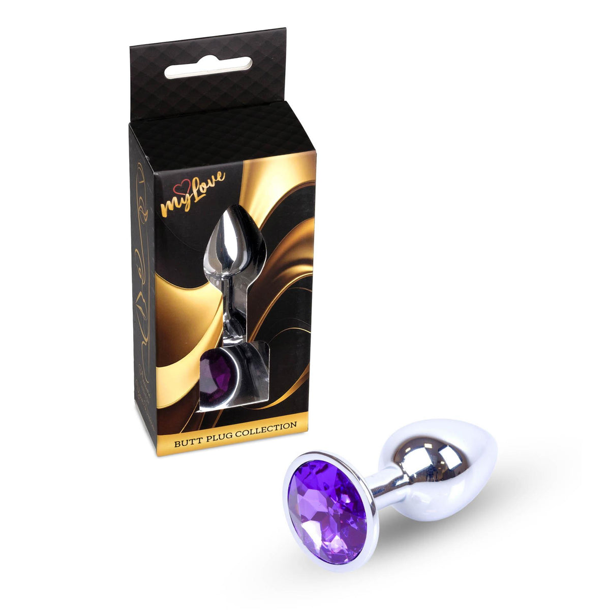 2-MyLove Toys - Jewellery Silver PLUG- Purple-2