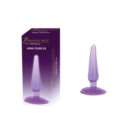 1-Korek analny Lovesecret z przyssawką fioletowy 11 cm-1