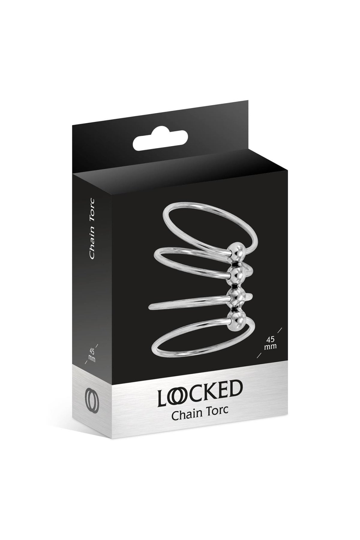1-Pierścień erekcyjny Chain Torc Locked nierdzewny 45 mm T2-1