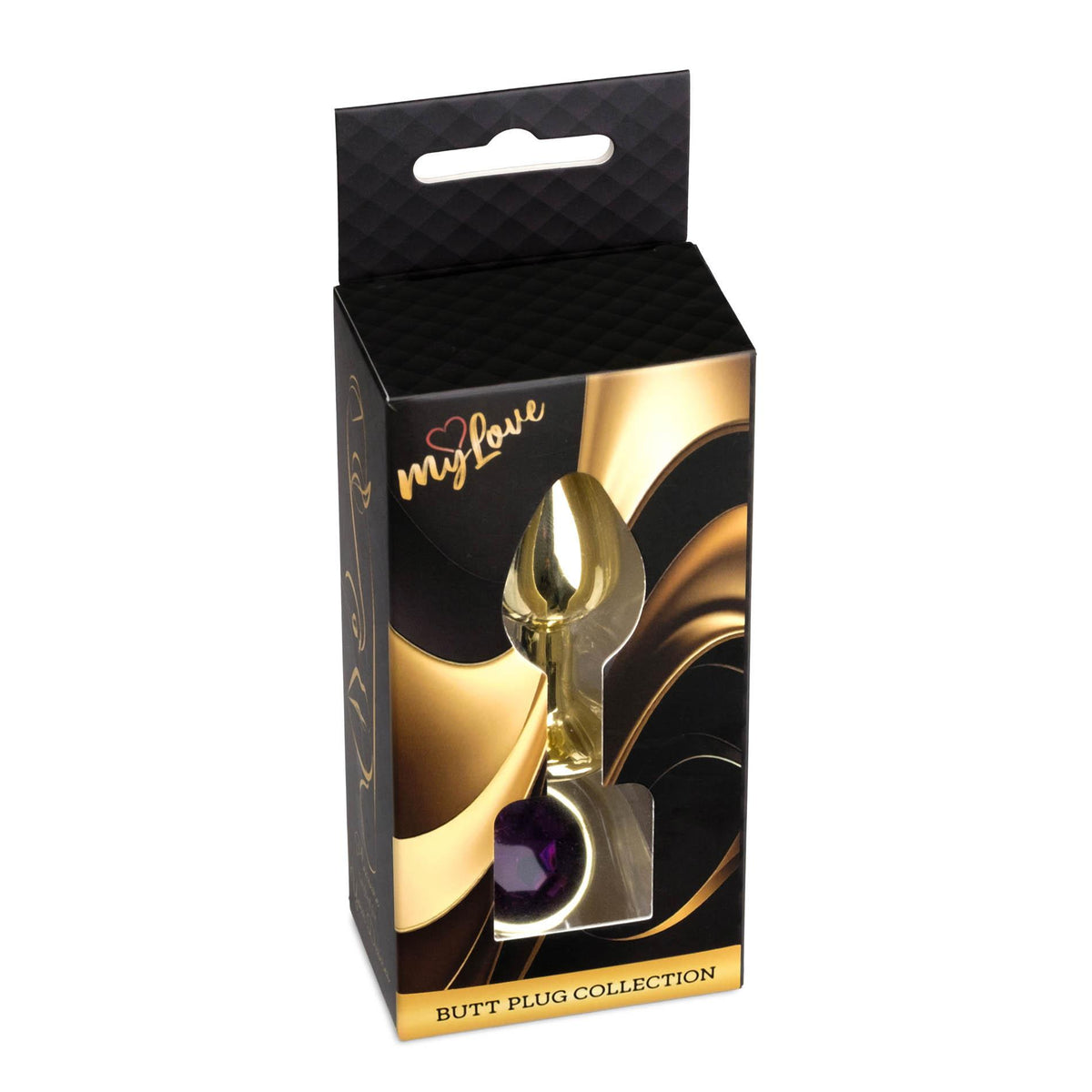 4-Biżuteria analna ze stali MyLove Toys fioletowa diament 7 cm-4