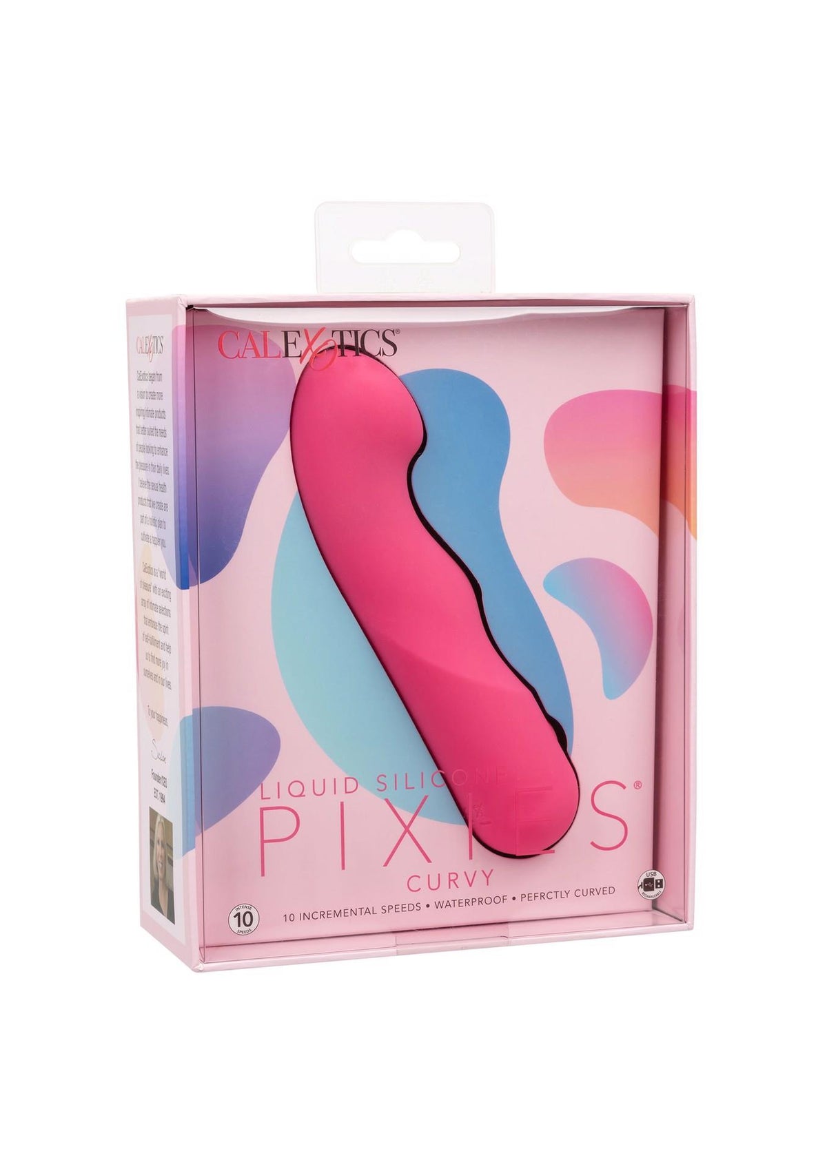 2-Wibrator silikonowy Pixies Curvy różowy USB 10,75 cm-2