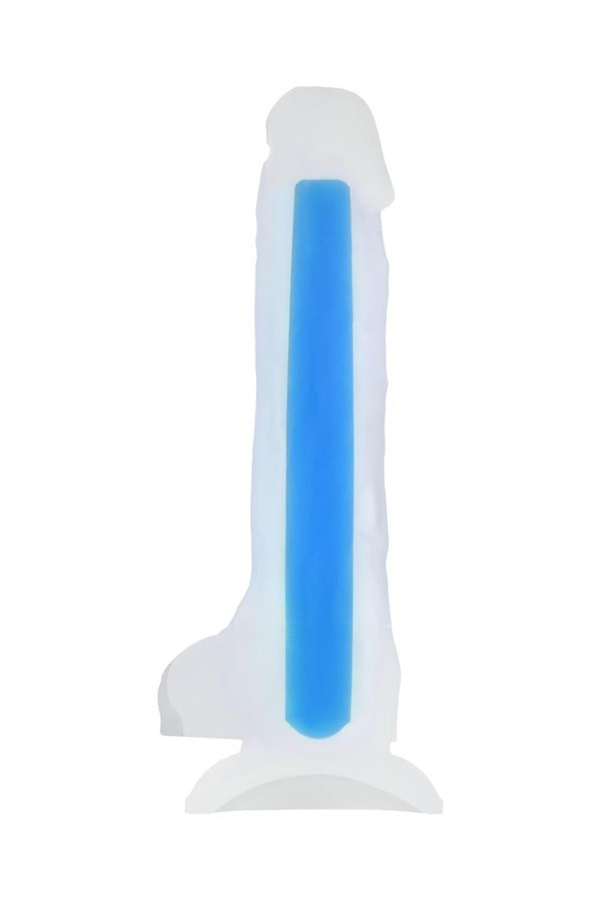 5-Dildo żelowe świecące Bruce Glow niebieskie 16,5 cm Beyond-5