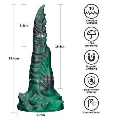 2-Dildo wibrujące podwójne pazury silikonowe Lovetoy 19 cm-2