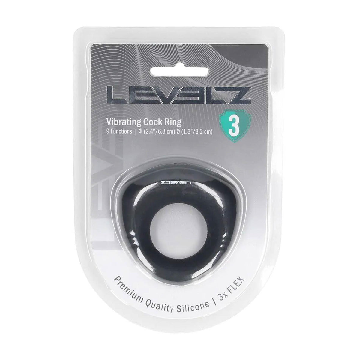 1-Pierścień erekcyjny wibrujący silikonowy Levelz Level 3 czarny 6,3cm-1